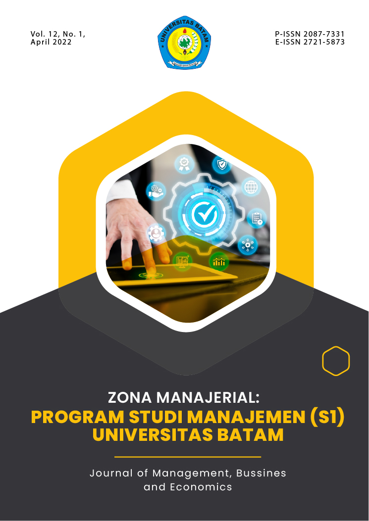 					View Vol. 12 No. 1 (2022): Zona Manajerial: Program Studi Manajemen
				