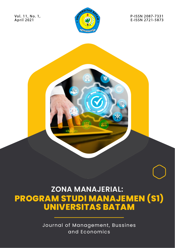 					View Vol. 11 No. 1 (2021): Zona Manajerial: Program Studi Manajemen
				